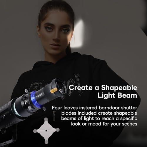 Bowens Mount Optical Snoot for Aputure/GODOX/NEEWER Cob Light, Photography Spotlight Projector Conical Snoot,Compatible with Aputure Amaran 150/300c,600x Pro,Godox SL60 etc - size: Bowens Mount