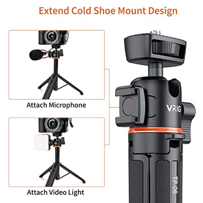 VRIG 21.6" Extension Pole Tripod for DJI Osmo Pocket 4/3,Insta360 Luna Ultra, Mini Selfie Stick Tripod Stand Handle Grip for Insta360 X5,Xtra Muse Webcam Canon G7X Mark III Sony Cameras Vlogging - color: A0031