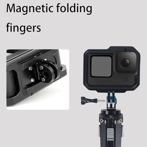 Aluminium Protective Case for GoPro Hero 13/12/11/10/9, Durable Hard Frame Cases Protector, Strong Metal Housing Frame Video Cage with Magnetic Fingers and Sliding Cover - style: Magnetic Version