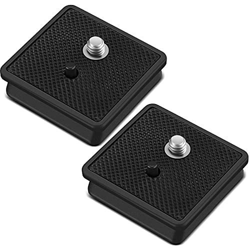 TOODOO 2 Pieces 41mm QR Release Plate Camera Tripod Ball Head Quick Release Plate Replacement Compatible with Ambico V0552 V0554, Sunpak 7500 Pro 7500tm 7575, Kalimar Pro-tech V40 - size: 41mm