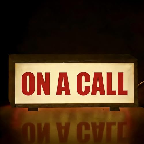 Retro ON A CALL Light Box Sign Do Not Disturb LED Light Up Signs for Home Office, Studio, Game Room, Meeting,Privacy Notification, Live Streaming Decor Gifts - color: ON A CALL