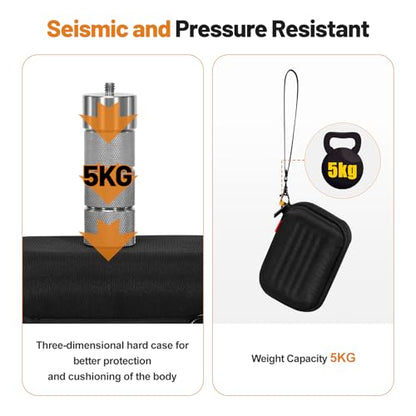 Cwatcun Carrying & Protective Case for Digital Camera with 2 Carrying Ways, Hardshell Lightweight Small Camera Sling Case Compatible with KODAK PIXPRO/Canon PowerShot/Sony DSCW800 DSCW830 - color: Black03