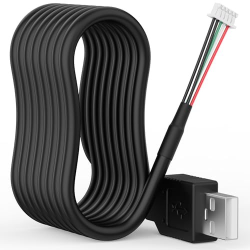 USB 2.0 Camera Cable for All Cameras Module, 2 Meters(6.56 feet) Length, OD4.0mm, Additional Metal Shielding Ground Wire
