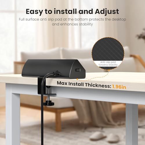 VILONG Desk Clamp Power Strip,65W Total Fast Charging Station,Desk Edge Mount Power Strip,8 USB Ports (4 USB C) & 5 AC Outlets,1200J Surge Protector (Black, 6, Feet, Power Strip) - color: Black