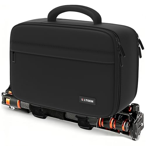 LTGEM Camera Bag Compatible with Canon/Sony/Nikon DSLR Camera, Camera Sling Bag Double-sided Opening for Travel, with Tripod Strap, Shoulder Strap and 6 Divider(Black) - color: Black