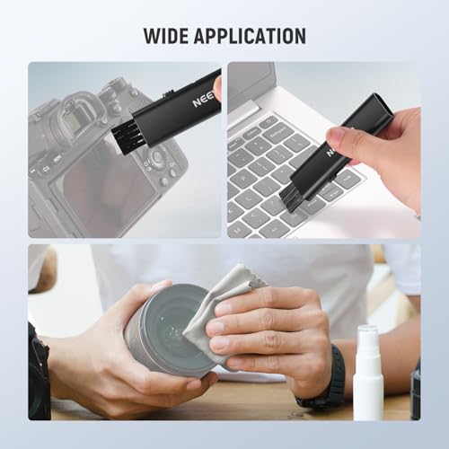 NEEWER 2 in 1 Camera Lens Cleaning Kit, 1x Lens Brush Pen + 1x Cleaning Cloth, for DSLR Camera, Electronics, Smartphones, Tablets, HM-45