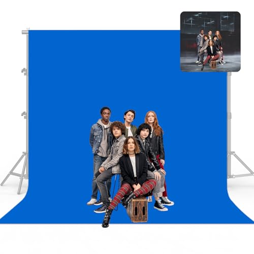 10x20Ft Blue Chromakey Backdrop for Photography, Blue Screen for Product Portrait Photo Shooting, Background Cloth for Video Recording, Party, Meeting, Zoom, Live - color: Blue, size: 10x20ft