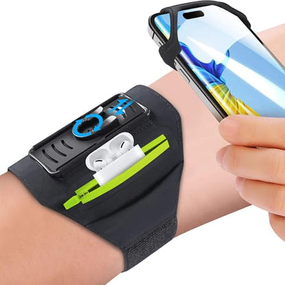 2 Pack Cell Phone Holder Armband : Adjustable Strap Arm Bands Case Compatible with iPhone 15 14 13 12 11 Mini Pro Max Plus Samsung Galaxy Pixel for Workout Exercise Sports - color: 2 Pack Black Armband
