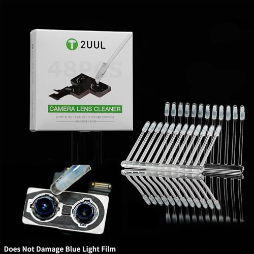 Portable Mobile Phone Camera Lens Cleaner Resin Synthetic Stick Dust Fingerprint Removal Stick for Phone Camera Lens Screen Cleaning Tool,48Pcs/Box