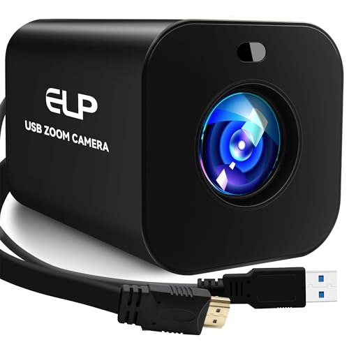 ELP 21X Zoom 4K 30fps USB Camera 1080P 60fps HDMI USB Webcam Autofocus Manual Focus PC Web Cam H.265 H.264 High Speed Web_Camera for Church Streaming Video Conference (21X Zoom) - style: 21X Zoom