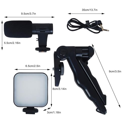 Smartphone Camera Video Kit | Content Creator for Podcast and VloggingSmartphone Vlogging Kit with LED Light for Video Live Streaming Recording