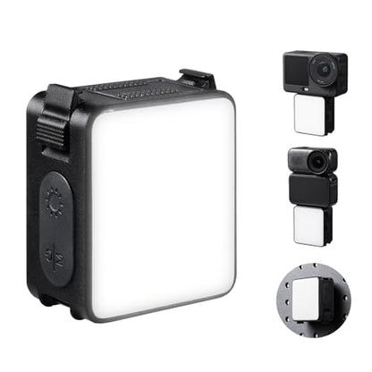 K&F CONCEPT Magnetic Mini LED Fill Light Compatible for DJI Osmo Action 6 | Magnet Backplate 1.5W USB C Rechargeable Quick Release Vlogging Lighting, Action Camera Selfie Video Recording for Osmo Nano - size: For Osmo Action 6/Osmo Nano