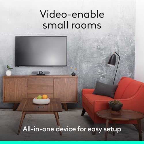 Logitech MeetUp Video Conferencing System, Ultra HD 4K/1080p/720p, 3 Microphones/Adjustable Speakers, Wide Field of View 120°, PC/Mac/Laptop/MacBook/Tablet - Black - style: MeetUp
