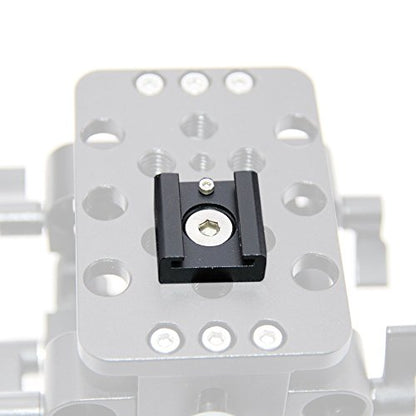 CAMVATE Cold Shoe Mount with 1/4''-20 Hole for Camera Flash Microphone Accessories - 0966 - style: 1Piece,black-2