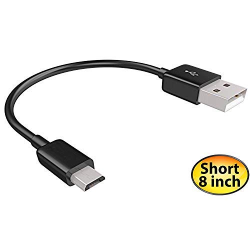 Full 25W Short MicroUSB Compatible with DJI Phantom 4 RTK Plus 480Mbps 2.0 Data High Speed 5A Charging. (2pack, 8 inch) - color: Black, size: 8 Inch
