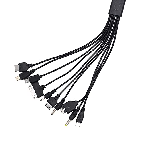 10 in 1 Universal USB Cable, Multi Charging Cable Compatible with Multiple Cell Phones Bluetooth Earphone Speaker MP3 Player