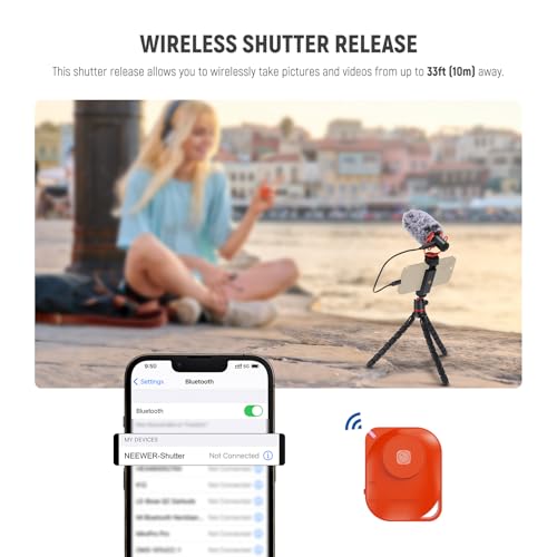 NEEWER Tripod for iPhone with Remote/Action Camera Mount Adapter/Phone Holder, Mini Flexible Camera Phone Tripod Stand Compatible with GoPro Samsung DSLR Camera Webcam for Vlog, Video Recording, T72 - style: T72