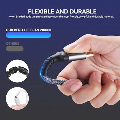 4K HDMI Cable 2.0, 50FT | High Speed 18Gbps, Braided Cord, Gold Plated Connectors, Supports HDR, 3D, ARC, HDCP 2.2 - size: 50FT
