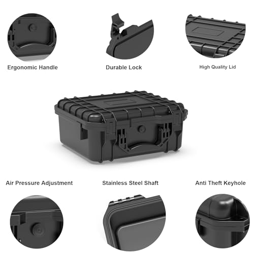Ant Mag Waterproof Hard Case with Pick & Pluck Foam - 12.1x10x5.42 inch Interior - Protective Storage and Travel Case for Drones, Cameras, Tools & Equipment - style: 12.1*10*4.4in/8.7liter