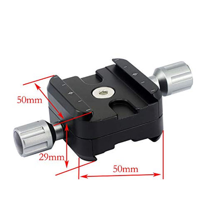 Quick Release Clamp for Arca Swiss RRS Rail Plate Nodal Slide Rail Clamp Subtend/Bidirectional Adjustable Double-Sided