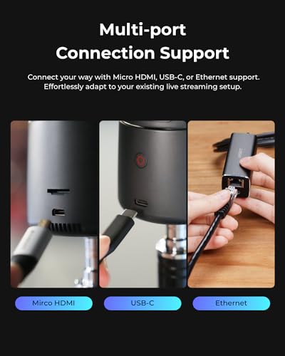OBSBOT Tail Air NDI Streaming Camera 4K, AI Tracking PTZ Camera with Intelligent APP, Gesture Control, HDMI/USB-C/Wireless Webcam, Live Streaming Cameras (Tail Air+Remote (NDI Activated)) - size: Tail Air+Remote (NDI Activated)