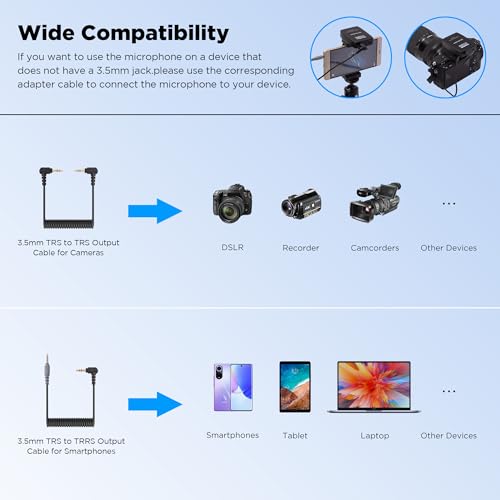 Sevenoak K7 UHF Wireless Lavalier Microphone System for Cameras DSLR Smartphone, 48-Channel,164ft Range,Compact Clip-on Lapel Microphones for Video Recoding YouTube Live Streaming Interview