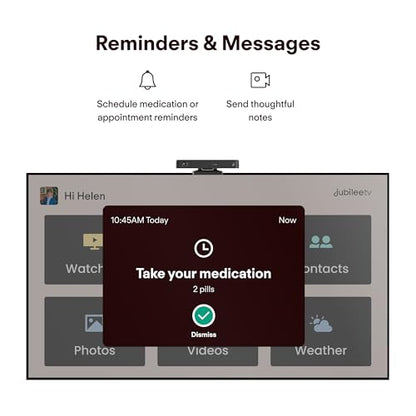 JubileeTV Remote Care System for Seniors — Stay Connected Through Their TV | Control TV Remotely from Your Phone | Video Calls, Reminders & Monitoring | Simple Setup + Voice Remote