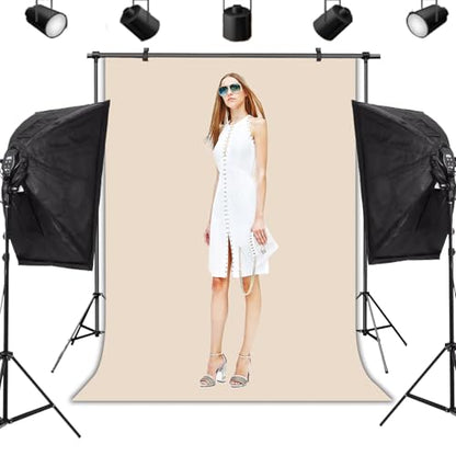 Beige Photography Backdrop Studio Photography Film & Television Portraiture Interview Programs Product Display Home Videos Parties Exhibition Halls Wedding Backdrops 8x10FT - color: Beige, size: 8x10FT