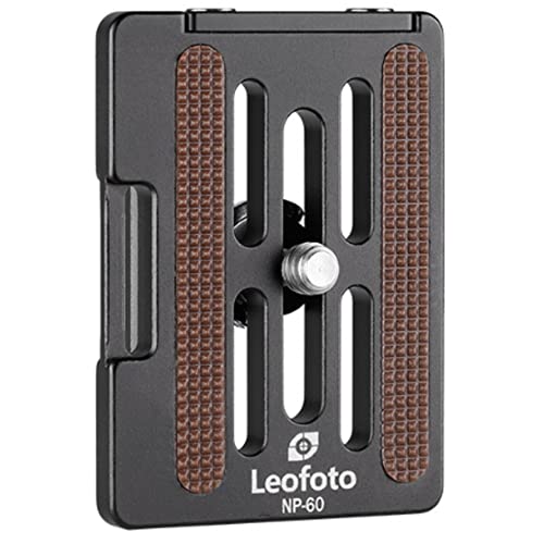 Leofoto NP Anti-Slip QR Plate, Retractable Backstop, Safety Screw, Strap Slot, Arca Compatible (NP-60) - size: NP-60