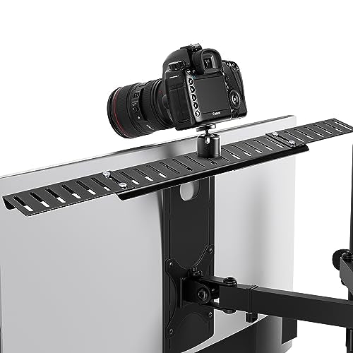 HumanCentric DSLR Monitor Mount Extra Large, Desk Camera Mounting, Light Webcam, Microphone Shelf for Monitor VESA Arm, Replace Clamp Tripods, 100x100mm Patterns, Aluminum, Hardware Included - size: X-Large Shelf