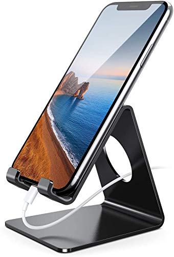 Lamicall Cell Phone Stand, Phone Dock: Cradle, Holder, Stand for Office Desk - Black - color: Black