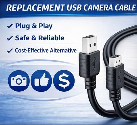 Master Cables Replacement USB Data Transfer and Charging Cable for Olympus Digital Cameras that Use USB Olympus Cable CB-USB5 / CB-USB6 / CB-USB8