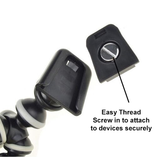 Acuvar 10" Octopus Flexible Tripod for iPhone Android and Camera with Screw Quick Release Plate Universal Phone Tripod Mount for Travel Photography Vlogging Live Streaming Content Creator Essentials - style: Tripod + Phone Holder