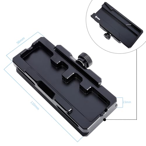 NICEYRIG Extended Quick Release Plate for Manfrotto-Style to Quick Release Clamp for Arca-Swiss, Tripod to Gimbal Adapter Applicable for DJI RS 4/4 Pro/3/3 Pro/2/RSC2, Ronin S - 563