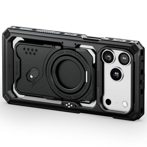 Tilta Khronos Case Compatible with iPhone 17 Pro Max - Black | Snap in Design | Locking Clamp for Secure Mounting | Passthrough Power | Works with Focus Handles, Cooling Modules, Filters - color: Black, size: iPhone 17 Pro Max