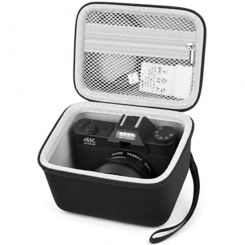 Comecase Vlogging Camera Case Compatible with for Duluvulu/for VJIANGER/for JGIPL/for TEBNGIHNM 4K Digital Cameras for Youtube. Vlog Camera Carrying Storage Interior: 5×3.8×3.2" (Black+Grey Inside, M) - color: Black+Grey Inside, size: M
