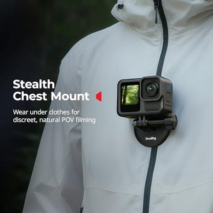 SMALLRIG Magnetic Neck Mount for Action Cameras, Quick Release Chest Mount with Strap, POV Vlogging for GoPro Hero 13/12/11/10/9, for DJI Osmo 360/Nano/Action 6/5 pro/4/3, for Insta360 Ace Pro 2-5360 - style: for Action Camera (Magnetic)