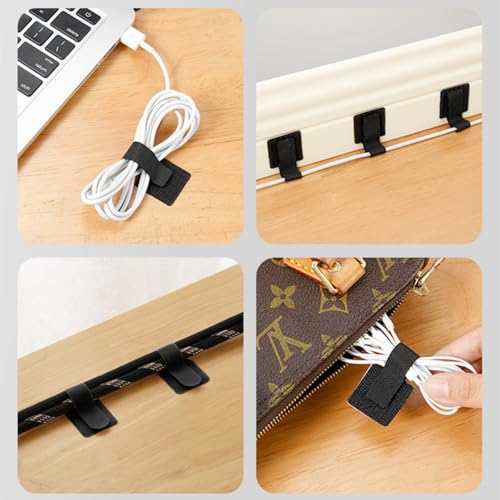 20PCS Cable Management Clips, Reusable Cable Management Organizer, Organizer in Home, Office, Kitchen, School - color: Grey