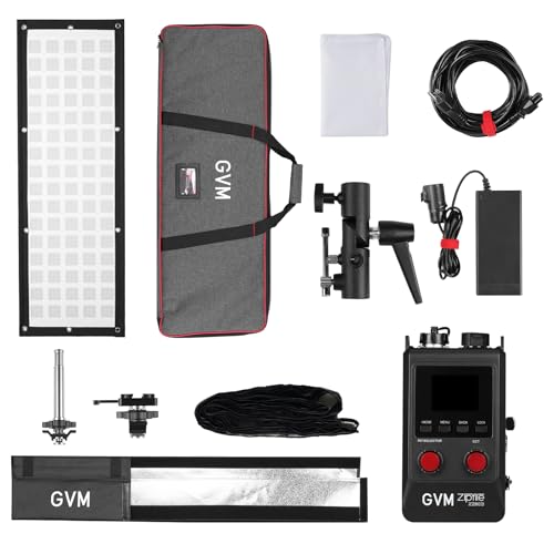 GVM 200W Bi-Color LED Light Panel, Z200B Ultra-Thin Expandable Soft Video Light 2700K–6800K CRI 97+, Modular Zipper Design, App & DMX Control Photography Light for Studio, Film & Live Streaming - size: Z200B