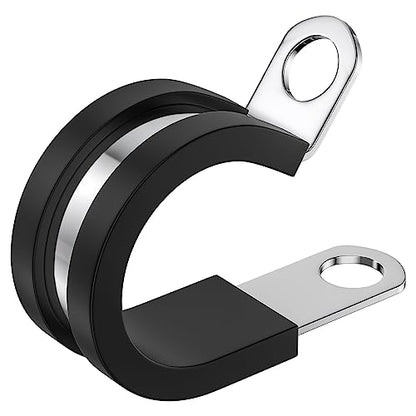20 PCS 3/8 Inch Cable Clamps, 304 Stainless Steel Cable Clamps, Insulated Clamp, Hose Clamp, Pipe Clamp, Sturdy Clamp, and Wire Clamp by RTHIEAI - size: 3/8 Inch, style: 20 pcs