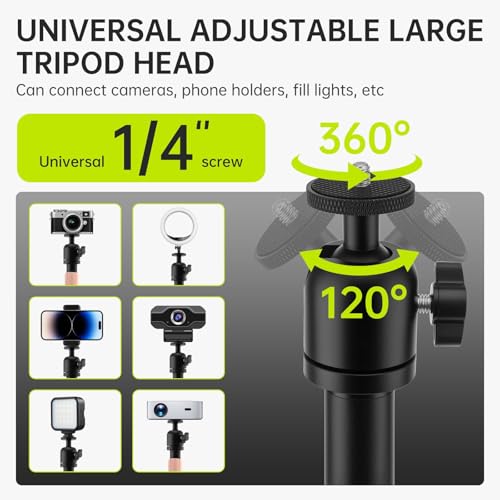 Extendable Camera Desk Mount Stand , 1/4" Ball Head Steel Bracket C-Clamp No Drill Desktop Stand for DSLR Camera, Camcorder for product hotography, Video conferencing, Live streaming,Vlogging - style: Only Clamp Stand