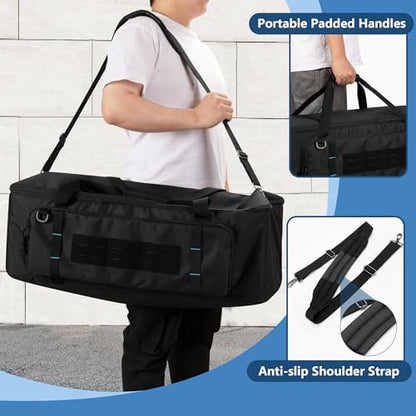 samdew 30'' Tripod Travel Bag, Photo Studio Equipment Case, Soft Bag Only | Large Photography Organizer with Secure Buckles & Lens Storage Pocket, for Light Stand, Monopod, Mic Stand, Camcorder & More
