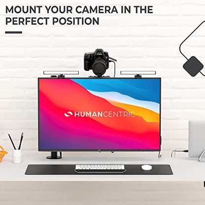 HumanCentric DSLR Monitor Mount Small, Desk Camera Mounting, Light Webcam, Microphone Shelf for Monitor VESA Arm, Replace Clamp Tripods, 100x100mm Patterns, Aluminum, Hardware Included - size: Small Shelf