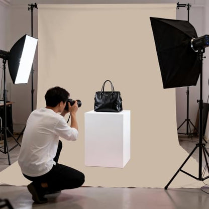Beige Screen Backdrop 5x7ft Photography Background Meeting Photo Studio Shooting Props - color: Beige, size: 5x7ft