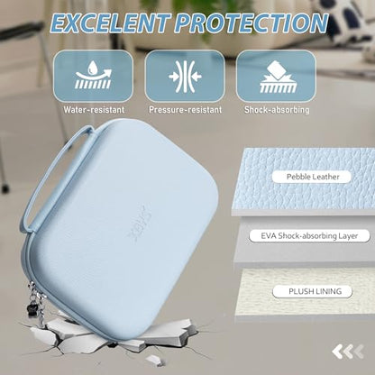 Hard Storage Case Compatible with Fujifilm Instax Mini 12/11/90/SQ1/SQ40/EVO Instant Camera, Holds Fuji Film & Accessories with 3 Dividers,Ideal for Home & Travel (Blue) - color: Blue