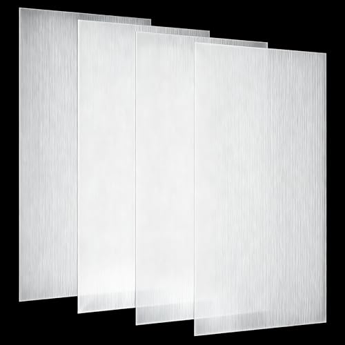 Pushglossy 4 Pack 23.75" X 47.75" X 0.2" Fluorescent Light Covers Classroom Office Diffuser Panels for 2x4ft Drop Ceiling Light Fixture Polycarbonate Replacement Cover for Hospital Home (Clear) - color: Clear
