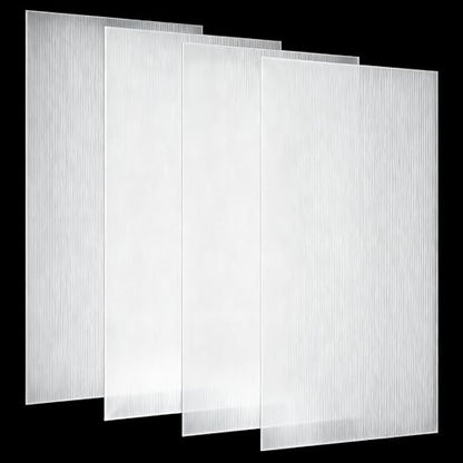 Pushglossy 4 Pack 23.75" X 47.75" X 0.2" Fluorescent Light Covers Classroom Office Diffuser Panels for 2x4ft Drop Ceiling Light Fixture Polycarbonate Replacement Cover for Hospital Home (Clear) - color: Clear