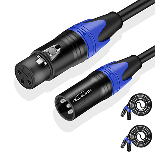 25ft XLR Cable 2 Pack - Balanced Speaker & Microphone Cable for Microphones, Speakers, Radio Stations - size: 25 Ft 2 Pack