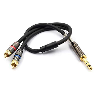 Tisino RCA to 1/4 Cable, Quarter inch TRS to RCA (1/4 Stereo to 2 RCA) Audio Y Splitter Cable Insert Cable - 10 feet/3 Meters - size: 10 feet