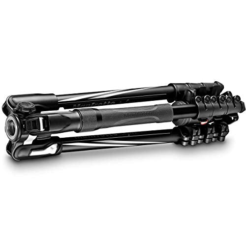 Manfrotto MKBFRLA4B-BHM Befree Advanced 2N1 Travel Tripod with Monopod, Lever Lock, Tripod Bag, Plate and Ball Head Included for Canon, Nikon, Sony, DSLR, CSC, Mirrorless, Up to 9 kg, Aluminium - style: 2 in 1 - Twist Black